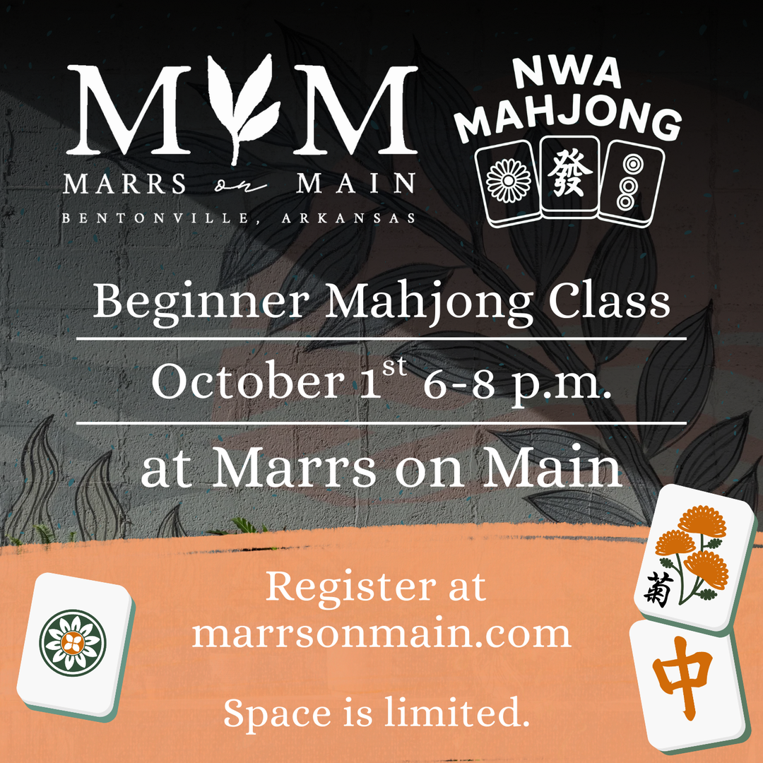 Mahjong, Beginner Class- October 1, 6-8 pm