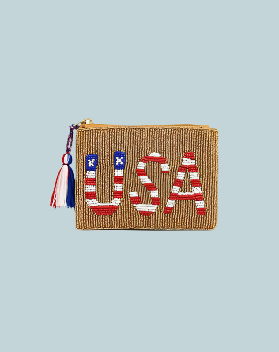 Beaded Mini Pouches-USA