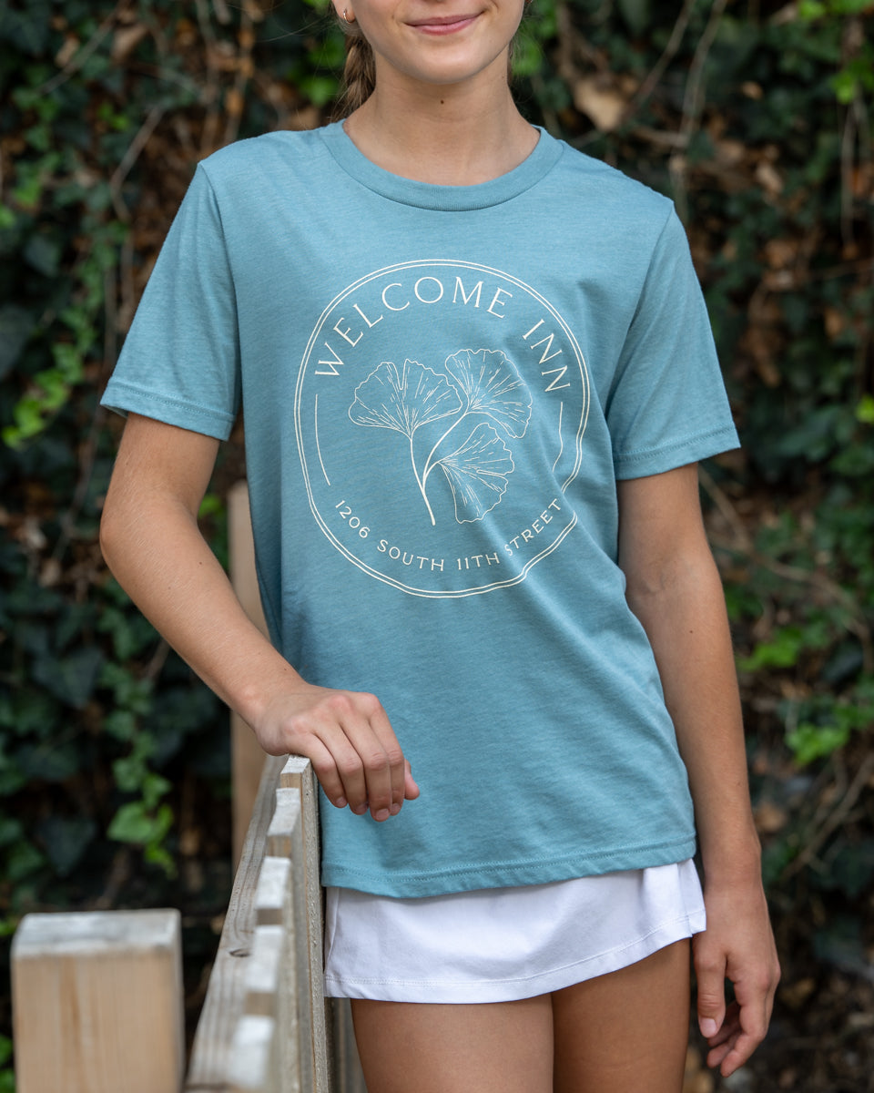 Welcome Inn Kids Tee - Blue Lagoon