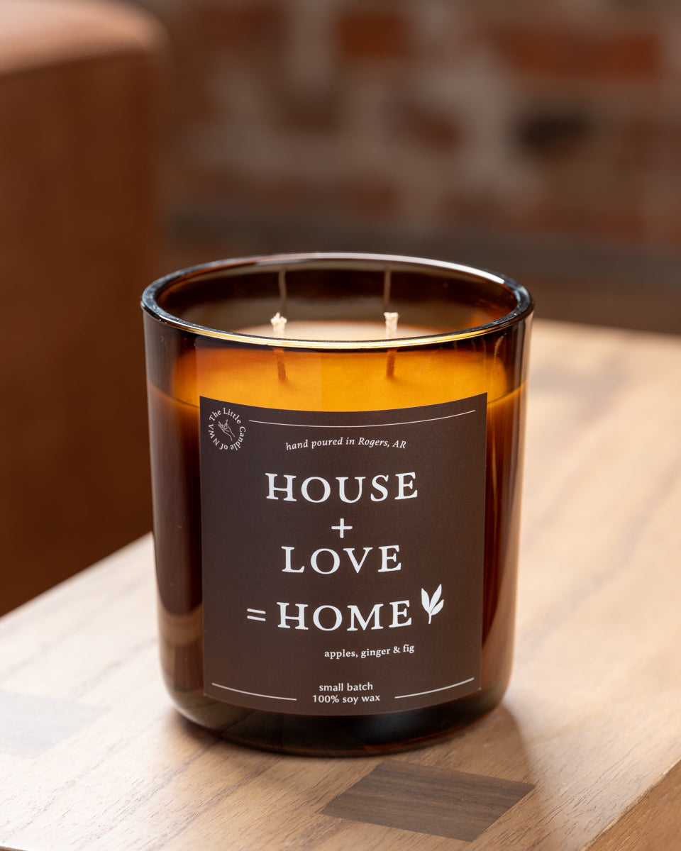 Umber House + Love = Home Candle