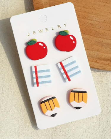 Teacher Earrings - Set of 3