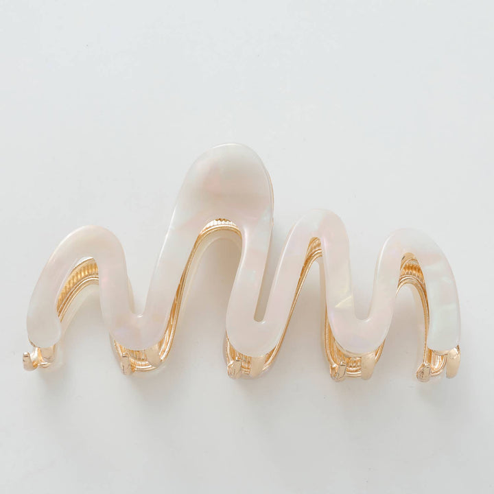 Willow Rosé Metal Squiggle Claw Clip - Large