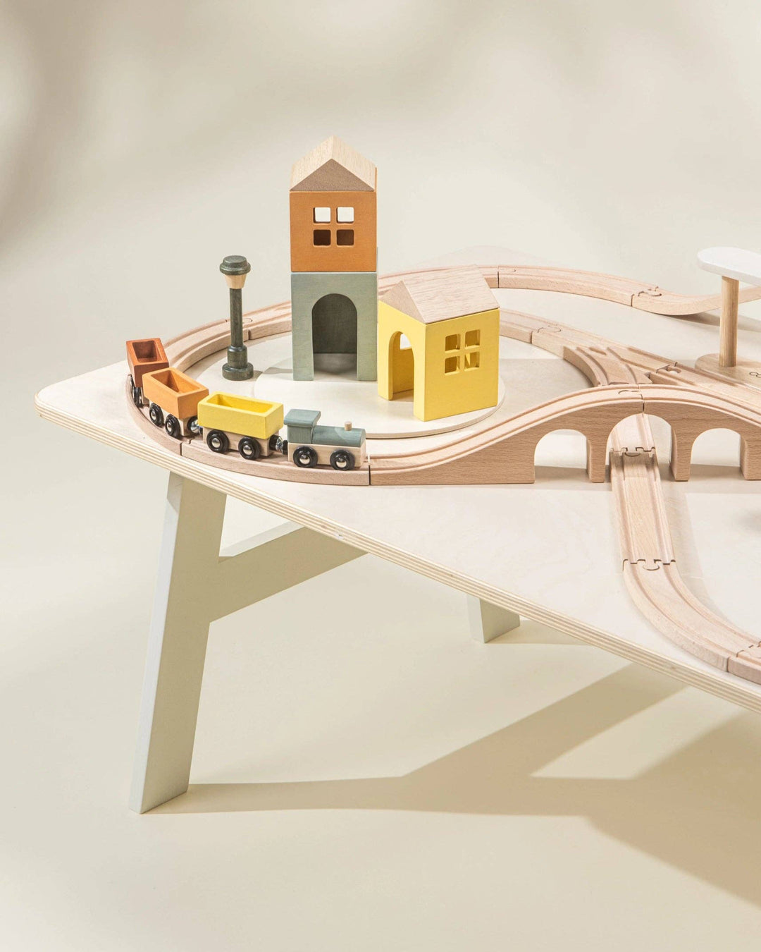 Wooden Train & Table Playset