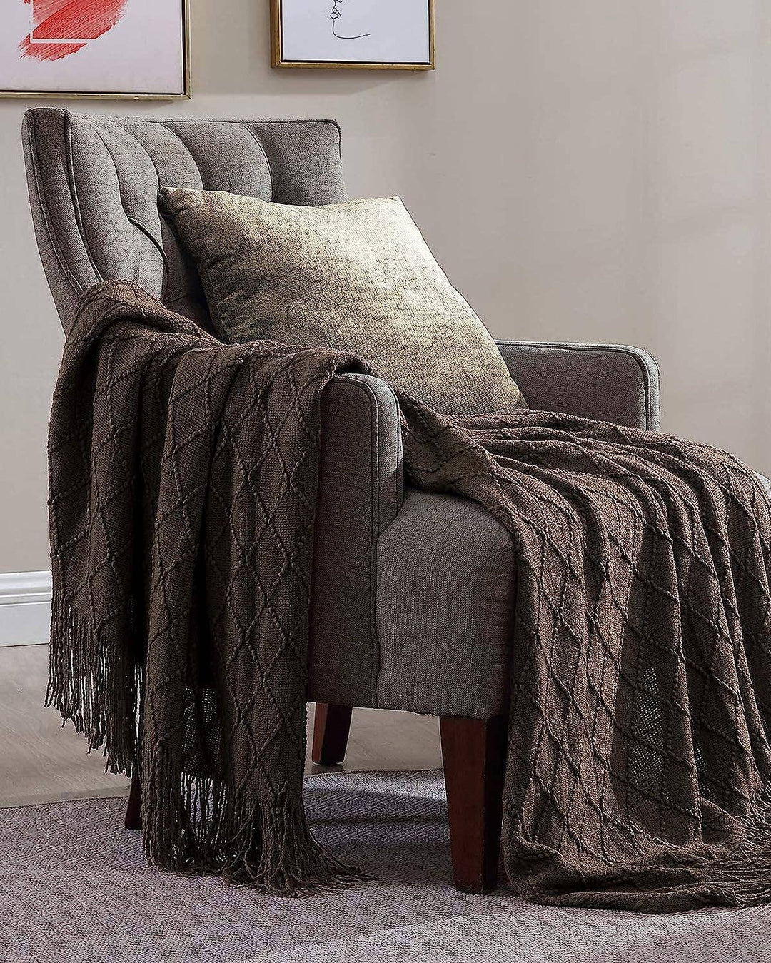 Knitted Throw Blanket