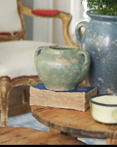 Found Confit Garden Pot, Small, Blue/Green