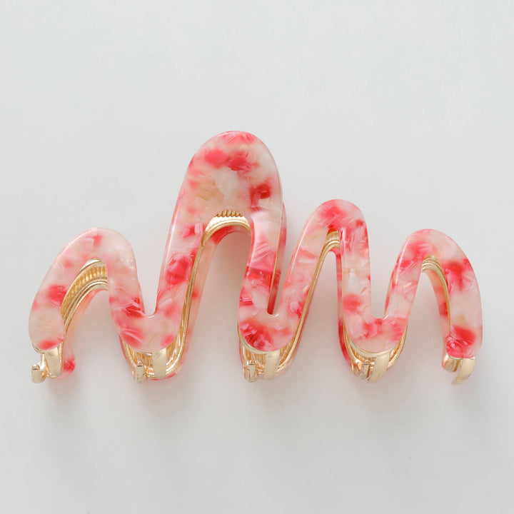 Willow Rosé Metal Squiggle Claw Clip - Large