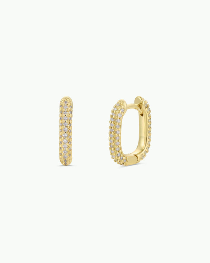 Pave Hoop Earrings
