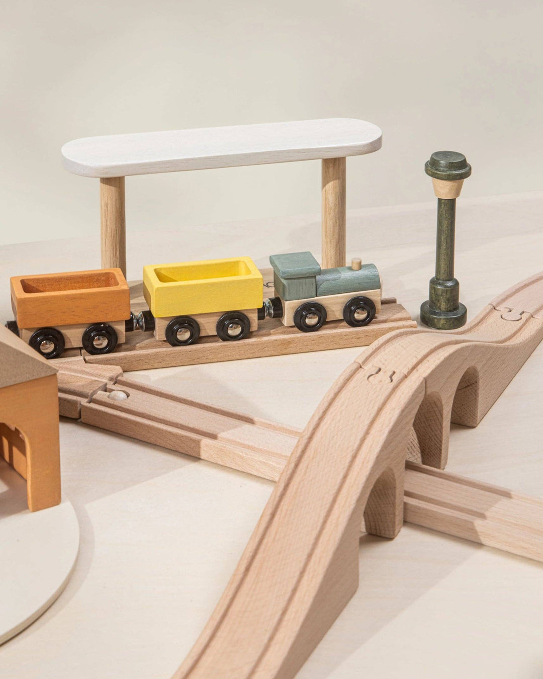 Wooden Train & Table Playset