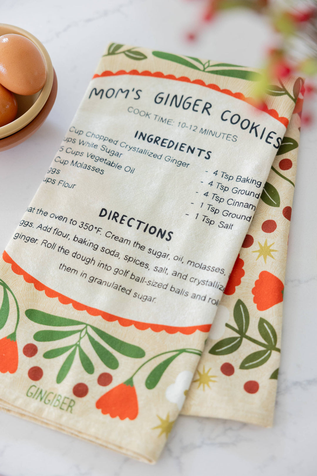 Ginger Cookies Tea Towel