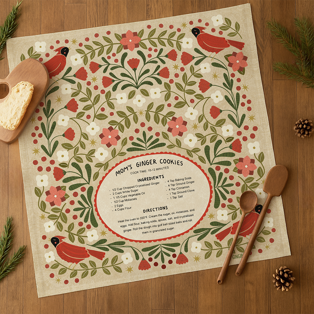 Ginger Cookies Tea Towel