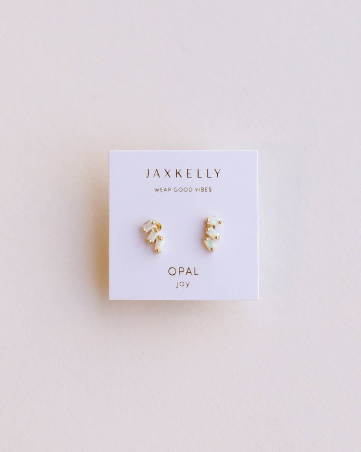 Joy - White Opal Earrings