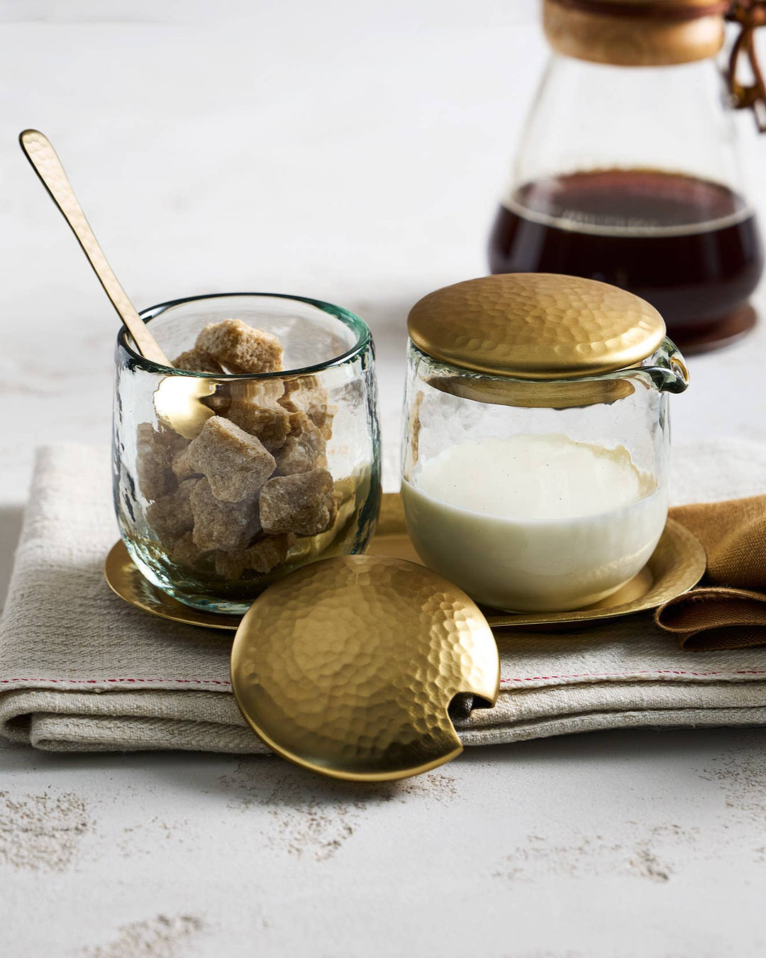 Pebbled Sugar and Creamer Set