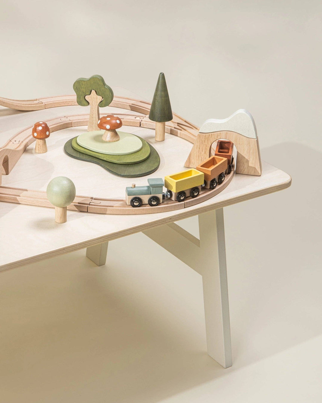 Wooden Train & Table Playset