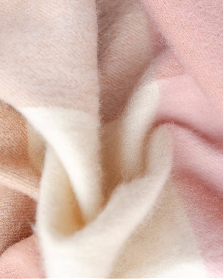 Rose Block Lambswool Baby Blanket