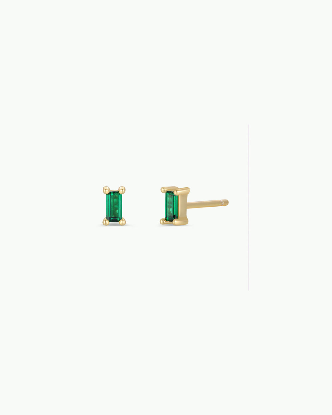 Emerald Baguette Earrings