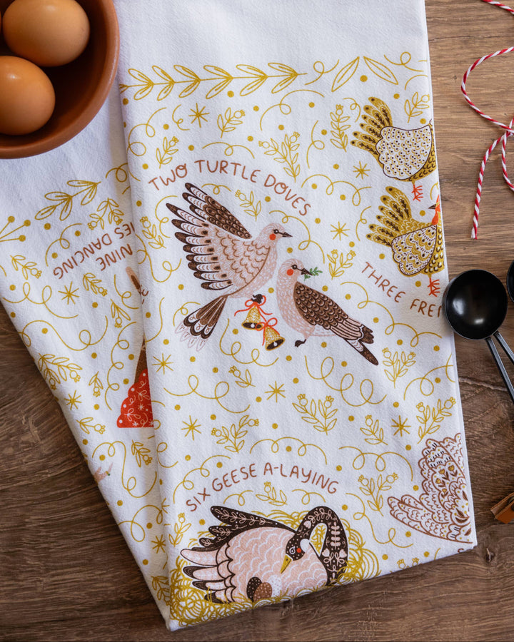 12 Days of Christmas Tea Towel