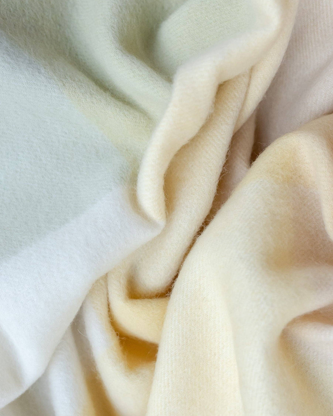 Green Block Lambswool Baby Blanket