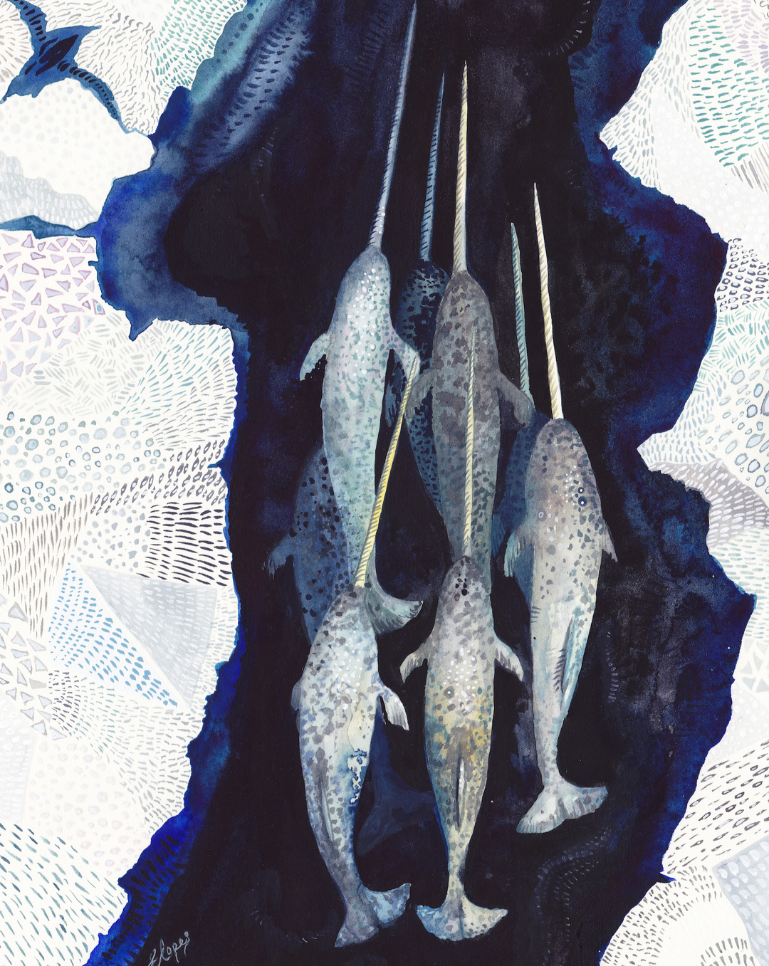 Narwhal Puzzle & Glue Kit 450pc