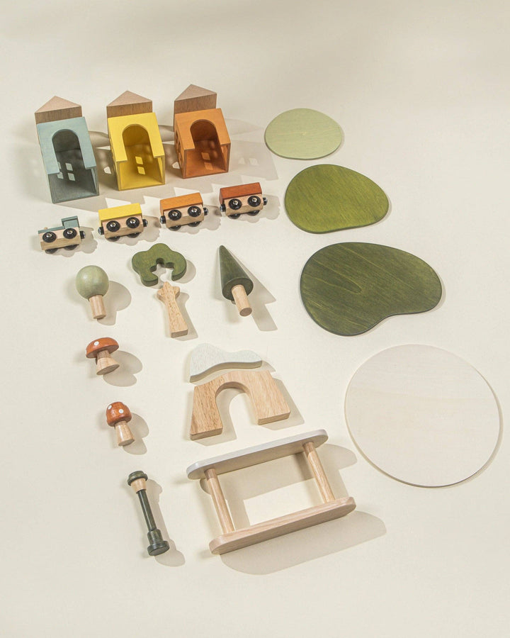 Wooden Train & Table Playset