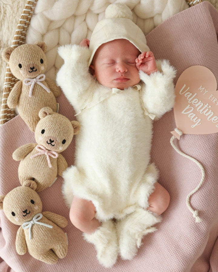 Baby Honey Bear - Blush Bow