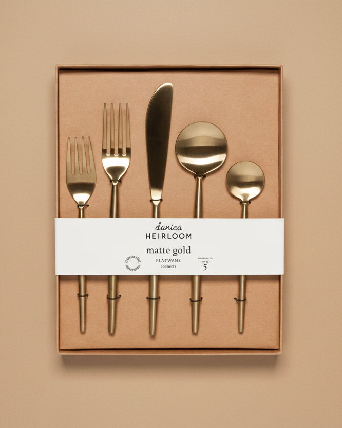 Matte Gold Flatware Set