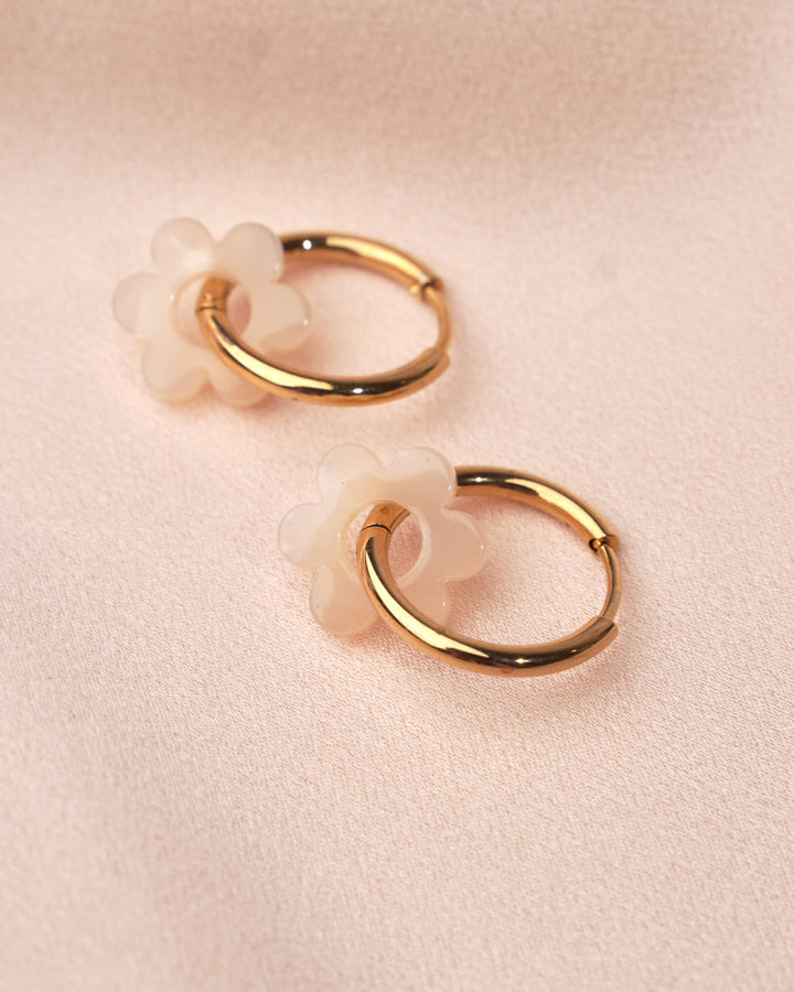 Marguerite Hoop Earrings