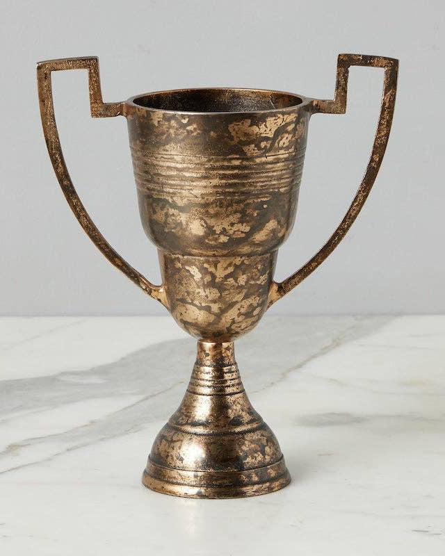 Medium Distressed Gold Trophy Cup