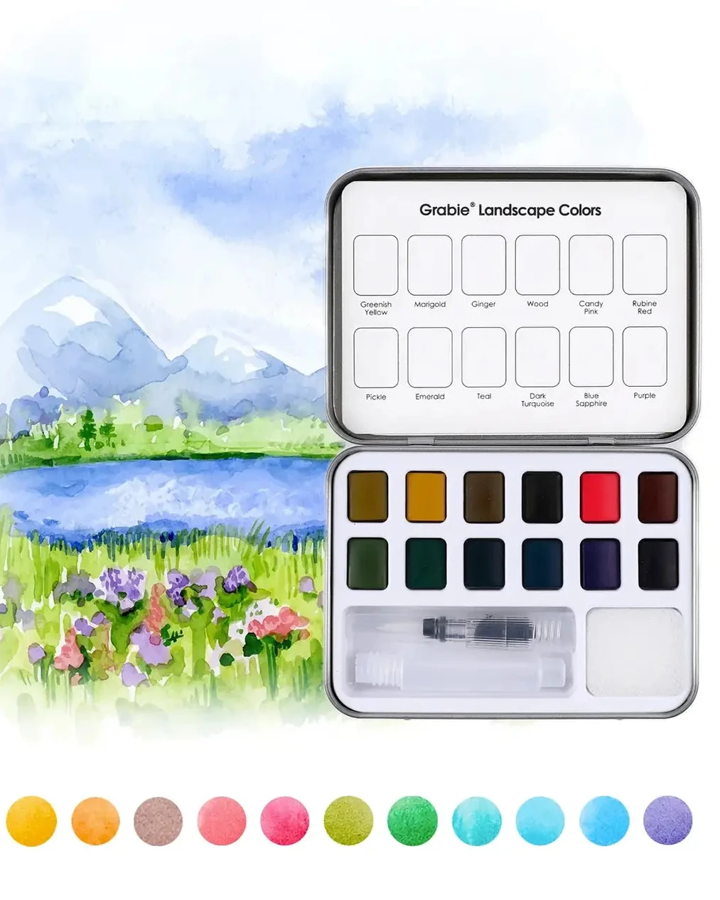 Landscape-Themed Watercolor Coloring Club Box