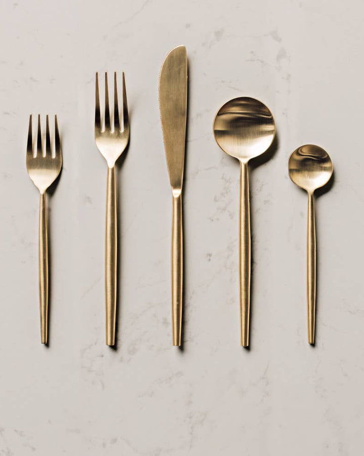 Matte Gold Flatware Set