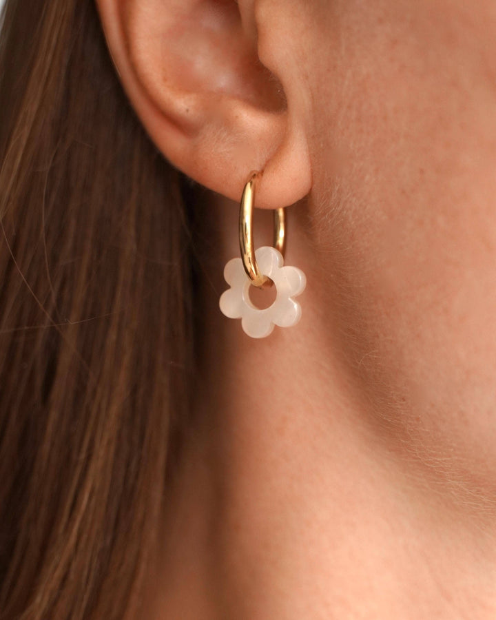 Marguerite Hoop Earrings