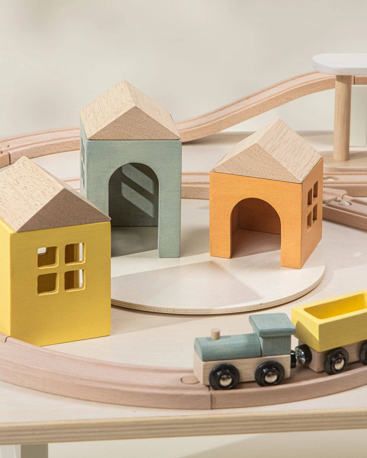 Wooden Train & Table Playset