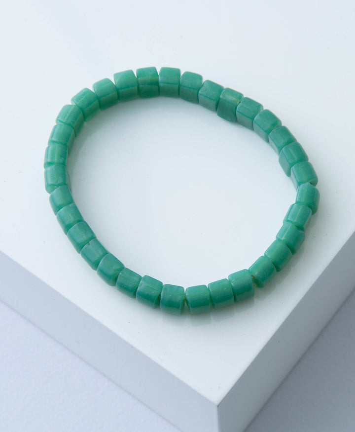 Opaque Glass Bracelet, Jade