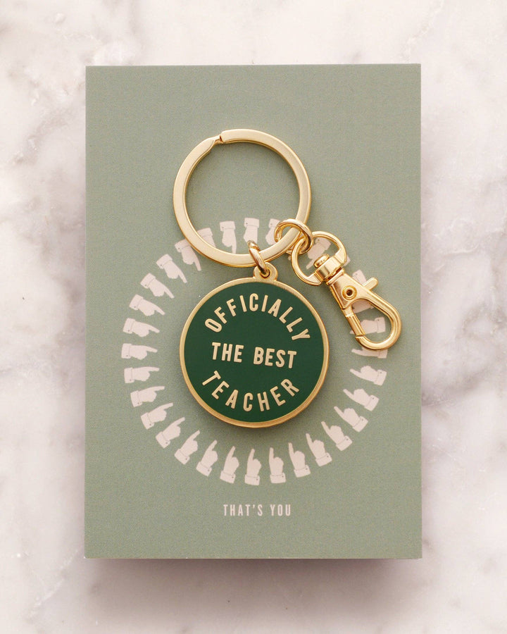 Officially the Best Teacher - Enamel Keyring