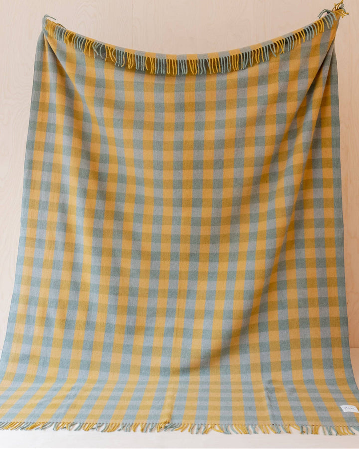 Sage Gingham Blanket