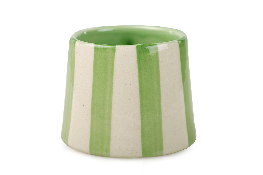 Green Stripe Coffee Cup