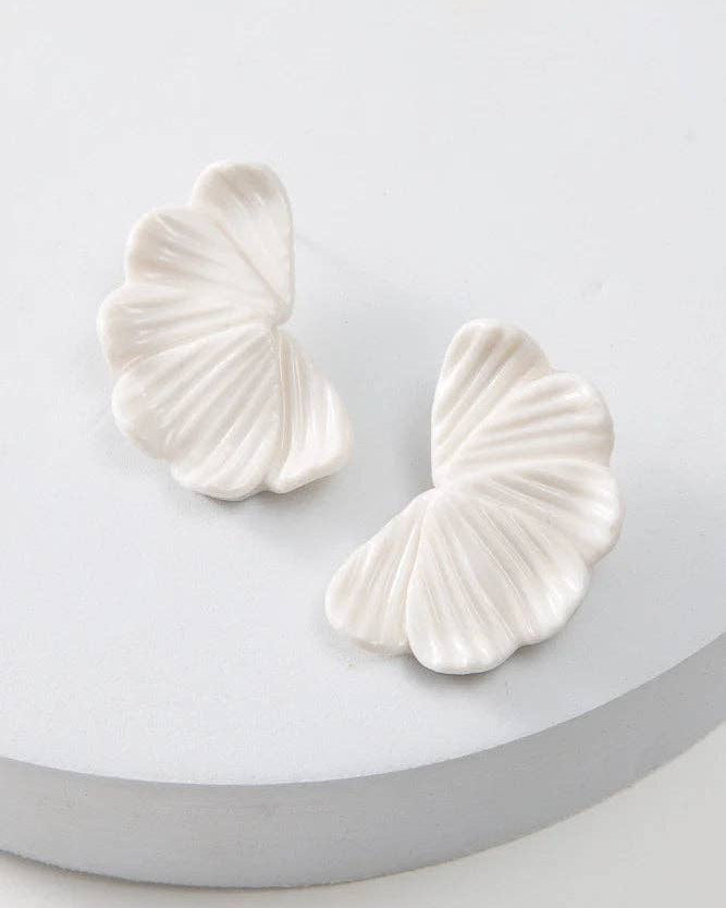 Porcelain Petal Earring