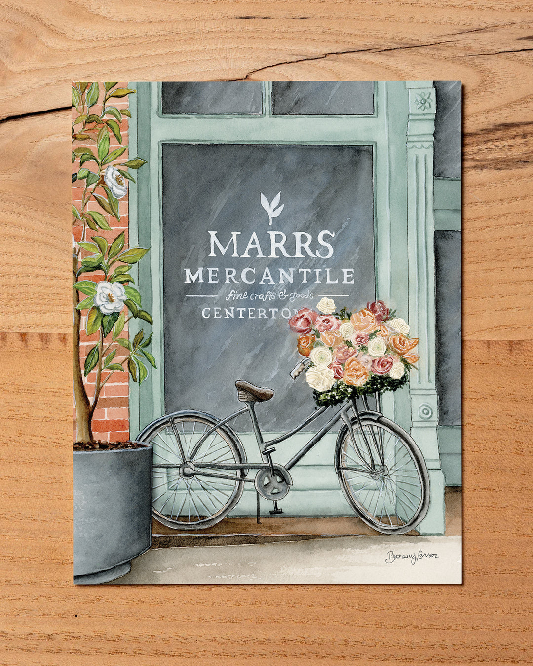 Cartolina postale per bici in fiore
