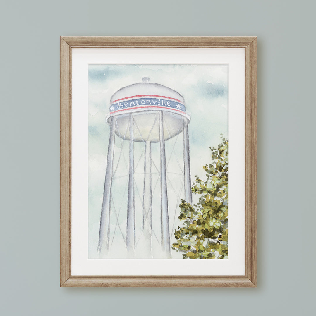 Bentonville Water Tower Print