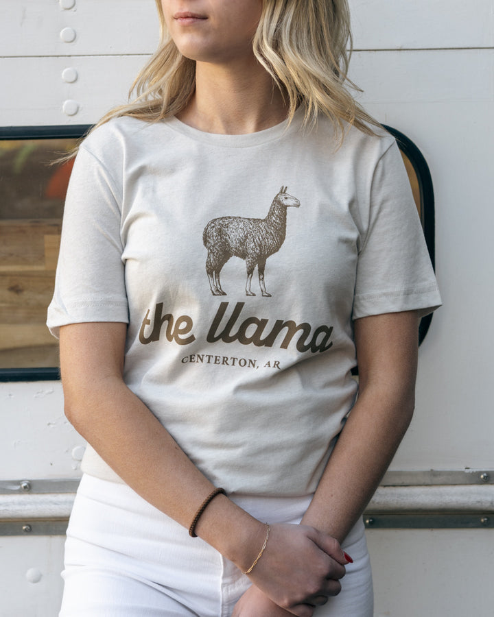 The Llama Tee - Cement - Clearance
