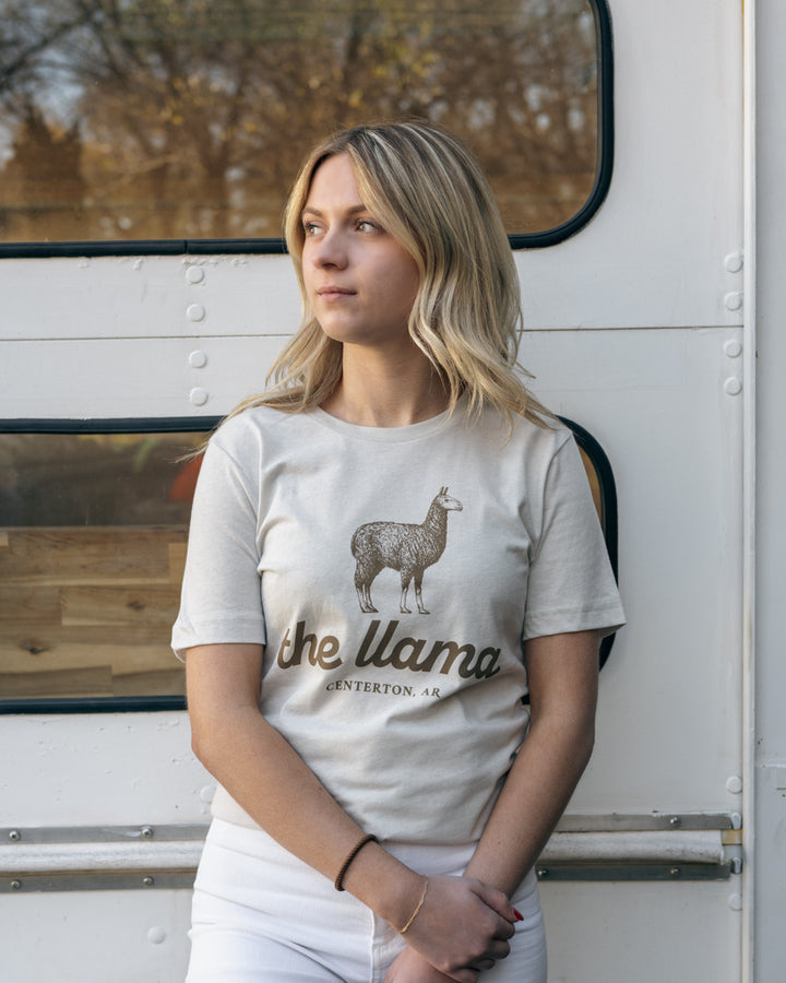 The Llama Tee - Cement - Clearance
