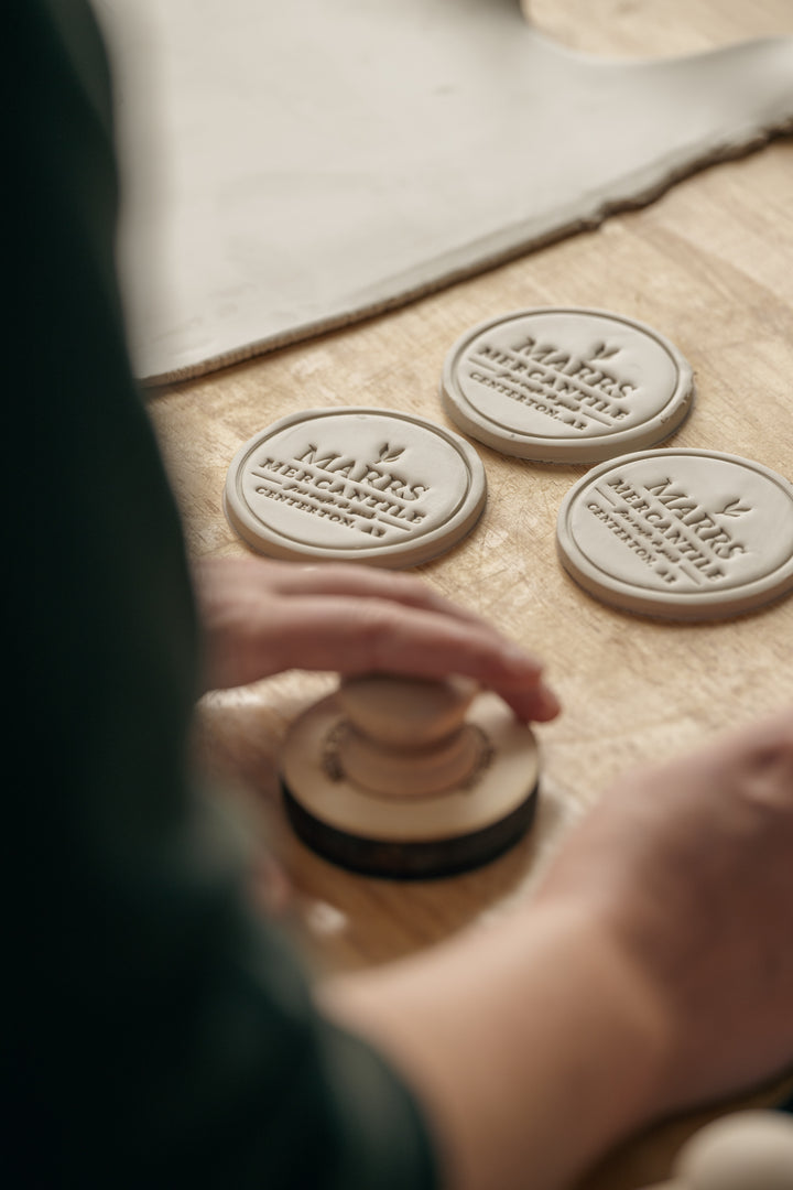 Ornamento del logo mercantile di Marrs