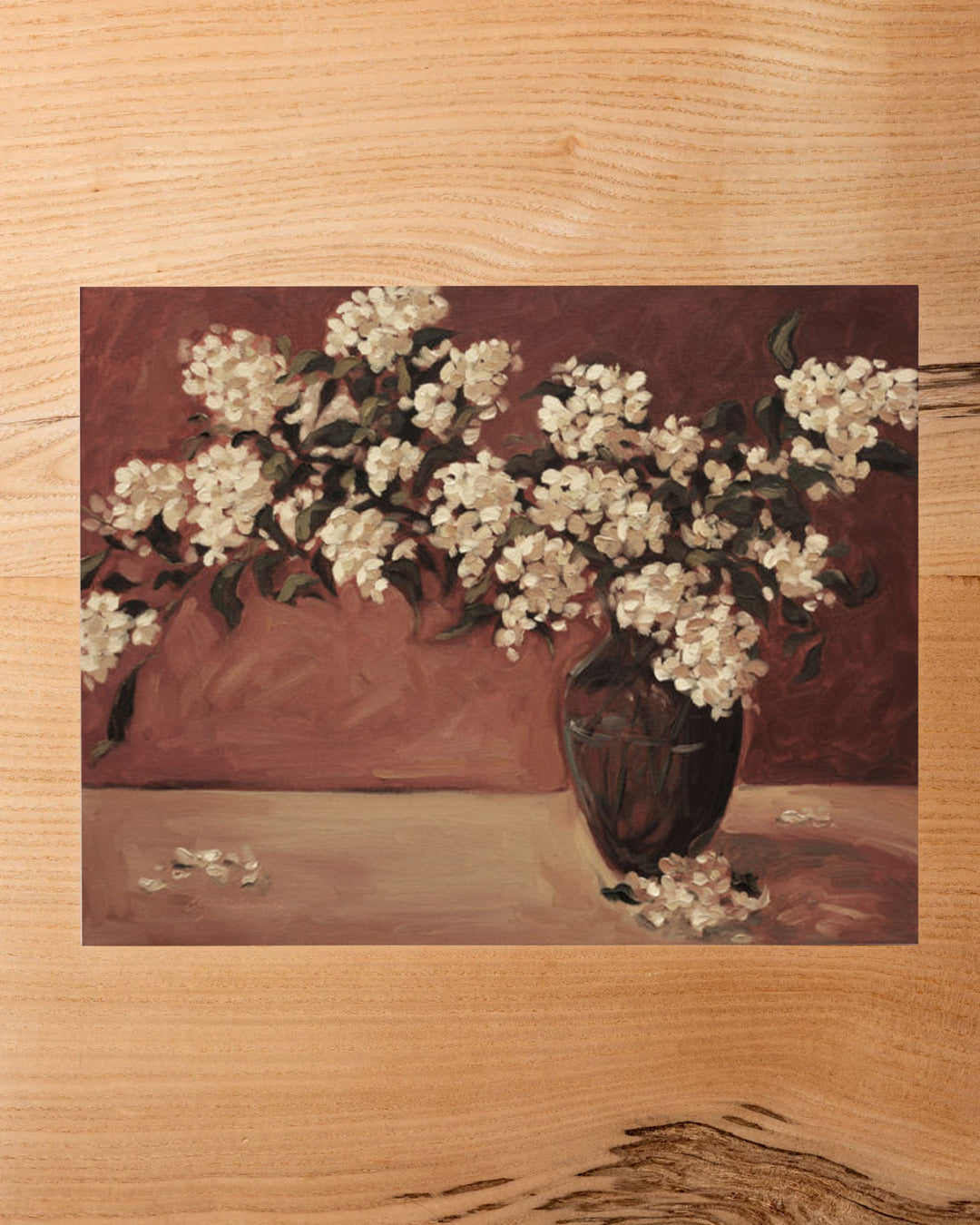 Blossoms on Merlot Print