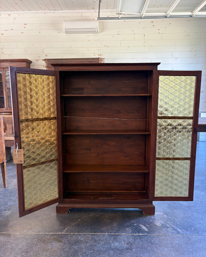 19th Century Fir Display Cabinet, Tuscany