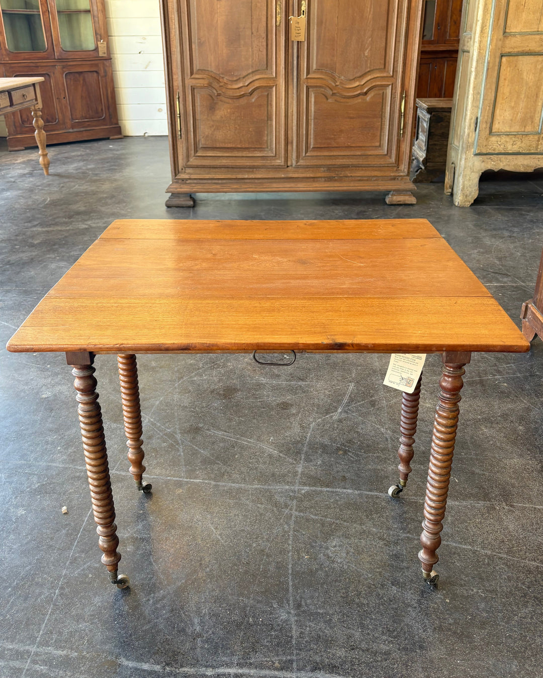19th Century Walnut Hinged Table