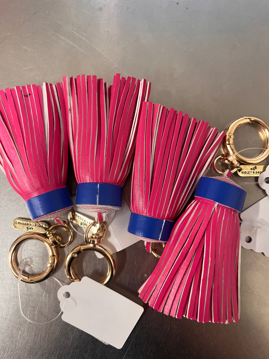 Pink Tassle Bag Charm