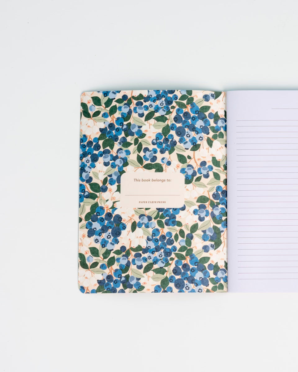 Blueberry Field Stitched Notebook