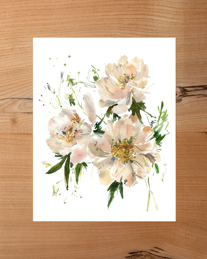 Stampa di peonie n. 2 sbiadite