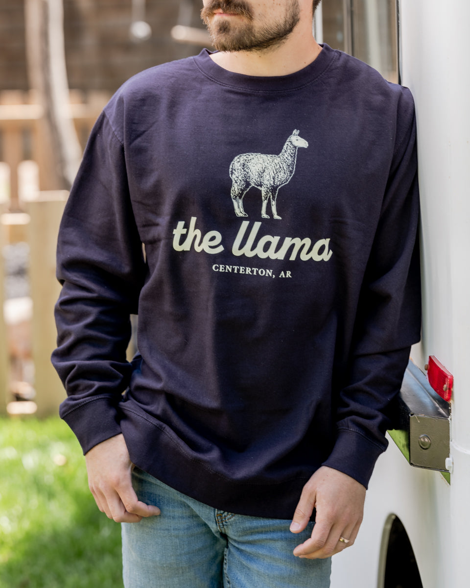 The Llama Sweatshirt - Navy