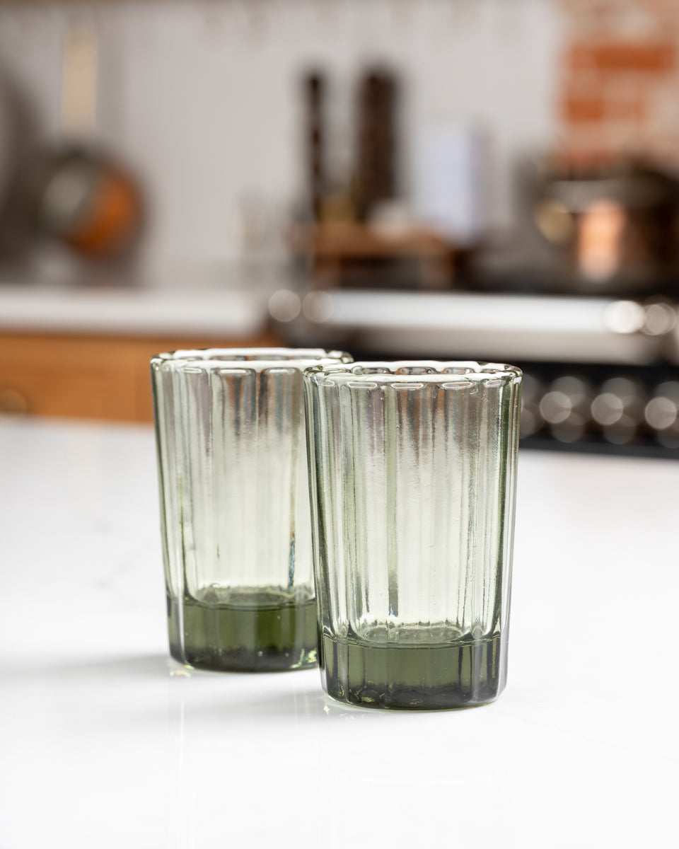Reed Water Glass - Green