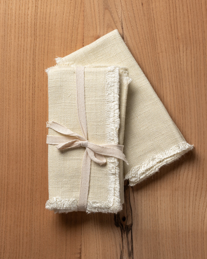 Linen Fringe Napkins Set of 4